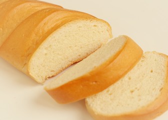 barra de pan cortadas en rebanadas, rodajas, rebanadas de pan, tierno, sabroso