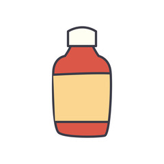 Medicine jar flat style icon vector design