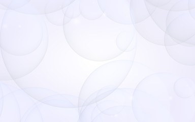 Abstract white background. Backdrop with light transparent bubbles. 3D illustration