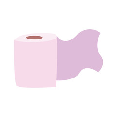 Toilet paper flat style icon vector design