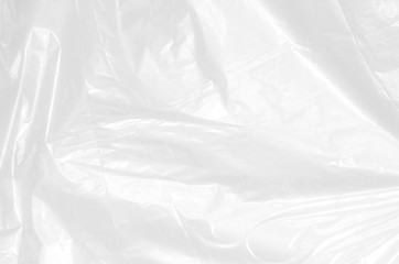 Soft white plastic bag abstract for background.White wrinkled.