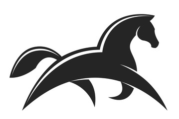 Horse logo on a white background