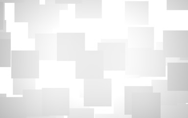 White abstract background. Misty backdrop with grey squares. 3D illustration