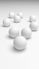 White abstract background. Lowpoly backdrop. Crumpled paper. 3D illustration