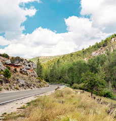 Mountains of Albarracin in Teruel in a sunny day. It´s situated in the center of Spain.