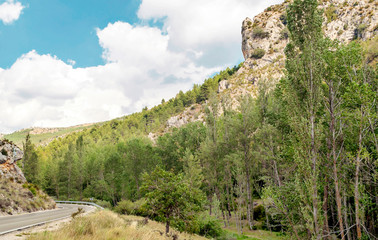Mountains of Albarracin in Teruel in a sunny day. It´s situated in the center of Spain.