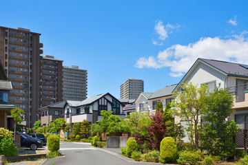 Obraz na płótnie Canvas Japan's residential area, suburbs of Tokyo 　日本の住宅地