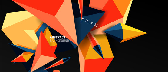 Trendy simple triangle abstract background, dynamic motion concept. Vector Illustration For Wallpaper, Banner, Background, Card, Book Illustration, landing page