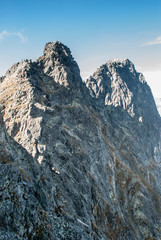 View of Mieguszowiecki Peak from Kazalnica Peak, Morskie Oko, Tatras, Poland