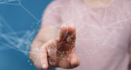 display binary code interface digital touch