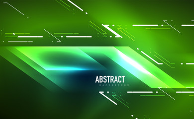 Fototapeta premium Dynamic neon shiny abstract background. Trendy abstract layout template for business or technology presentation, internet poster or web brochure cover, wallpaper