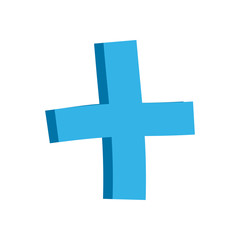 Cross flat style icon vector design