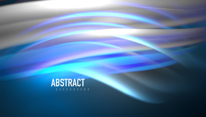 Creative fluid wave lines abstract background. Trendy abstract layout template for business or technology presentation, internet poster or web brochure cover, wallpaper
