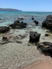 kreta strand felsen meer bucht
