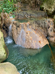 wasserfall felsen bassin natur pool