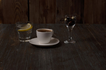 coffee on wooden table

