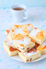 Käsekuchen mit Gitter	