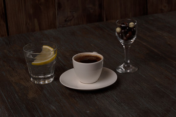 coffee on wooden table
