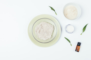 Clay-based natural homemade cosmetics