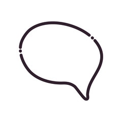 Communication bubble line style icon vector design