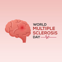 world multiple sclerosis day illustrator vector