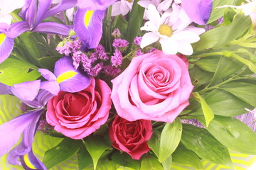 bouquet of pink roses