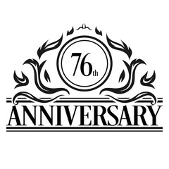 Luxury th anniversary Logo illustration vector