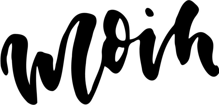 &raquo;Moin&laquo; im Handlettering Stil 