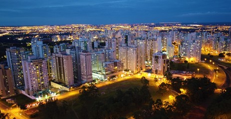 Fototapeta na wymiar Brasília - Aguas Claras Neighborhooh - Brazil - Aerial Drone Shots