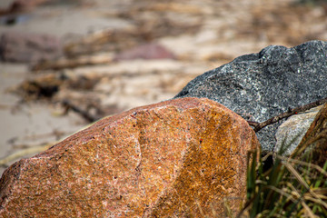 Colored stones on sea beach