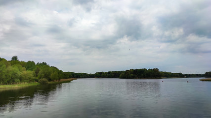 Perfect lake landscape in the spring season