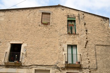 Old stone house in Girona, Spain