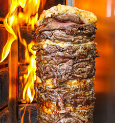 meat on the grill, Shawarma