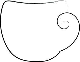 The cup is drawn in black outline, doodle style image. Beautiful design saver for a cafe, an icon for tea or coffee.