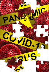 covid 19 corona virus puzzle pieces 