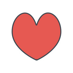 Heart flat style icon vector design