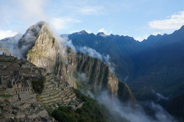 Misty Machu Picchu in the early morning