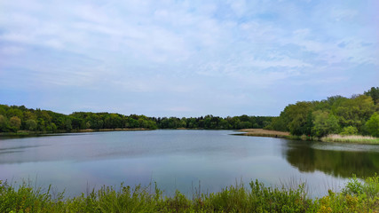 Perfect lake landscape in the spring season