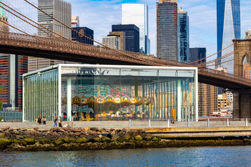 Jane's Carousel in the Dumbo Brooklyn Bridge Park.