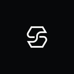 Professional Innovative Initial S logo and SS logo. Letter S SS Minimal elegant Monogram. Premium Business Artistic Alphabet symbol and sign