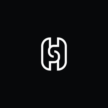 Professional Innovative Initial HS logo and SH logo. Letter SH HS Minimal elegant Monogram. Premium Business Artistic Alphabet symbol and sign