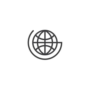 globalization logo design icon template