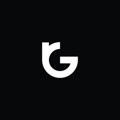 Professional Innovative Initial RG logo GR logo. Letter GR RG Minimal elegant Monogram. Premium Business Artistic Alphabet symbol and sign - obrazy, fototapety, plakaty