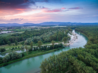 Fototapeta premium Isarauen am Rande des Bayerwaldes