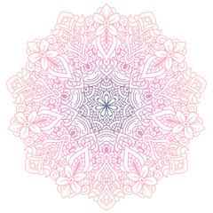 Vector round abstract circle. Mandala style. Decorative element, colored circular design element.