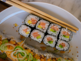 Homemade sushi roll  