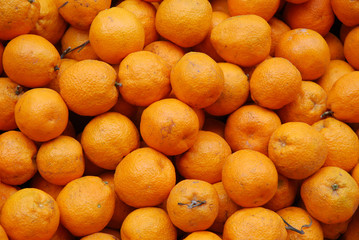 fresh tangerine as food background