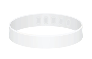 White bracelet blank. vector illustration