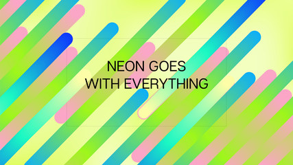 Funky Neon Blend Vector Background. Fluid Neon Bright Trendy Landing 