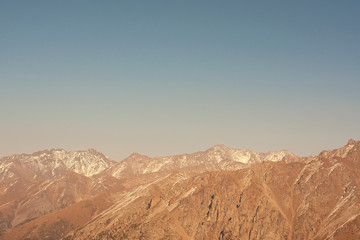 Wonderful mountains landscapre with clear sky